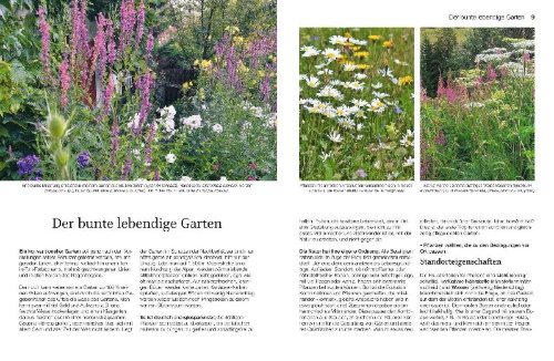 Buchcover und Innenansicht für das Buch: Welche Pflanze passt wohin im Naturgarten?