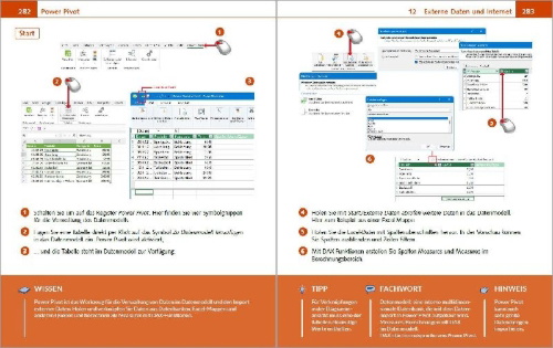 Buchcover und Innenansicht für das Buch: Excel 2024 Bild für Bild erklärt