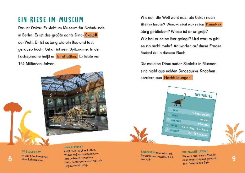 Buchcover und Innenansicht für das Buch: Dein Lesestart - Dinosaurier
