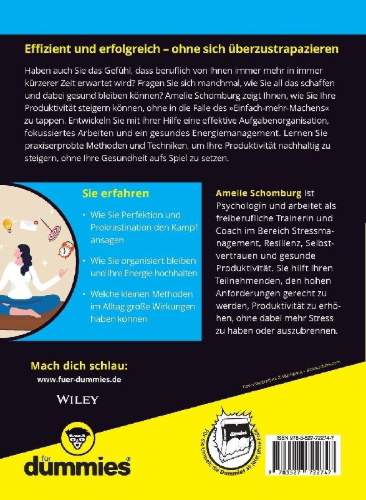 Buchcover und Innenansicht für das Buch: Gesunde Produktivität für Dummies