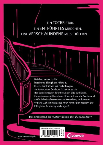 Buchcover und Innenansicht für das Buch: Ellingham Academy (Band 2) - Die geheimnisvolle Treppe