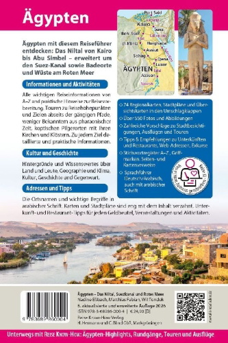 Buchcover und Innenansicht für das Buch: Reise Know-How Reiseführer Ägypten