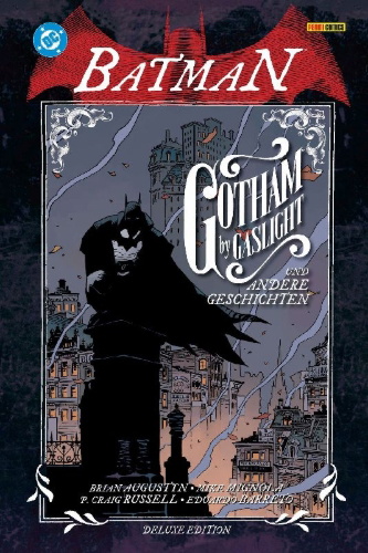 Buchcover und Innenansicht für das Buch: Gotham by Gaslight: An Alternate History of the Batman, Batman: Master of the Future, Batman: Legends of the Dark Knight #54, Batman Villains Secret Files and Origins 2005, Batman: Gotham Knights #36, sowie Batman: Gotham by Gaslight - Case Files
