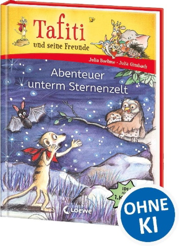 Buchcover und Innenansicht für das Buch: Tafiti und seine Freunde (Band 2) - Abenteuer unterm Sternenzelt