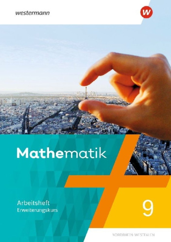 Buchcover und Innenansicht für das Buch: Mathematik 9E. Arbeitsheft mit Lösungen. Für Nordrhein-Westfalen