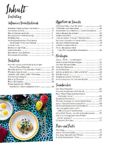 Buchcover und Innenansicht für das Buch: Friends: The Official Cookbook