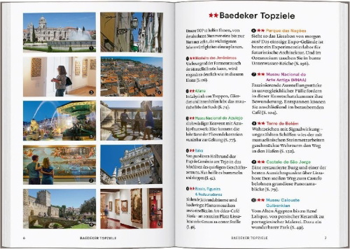 Buchcover und Innenansicht für das Buch: Baedeker SMART Reiseführer Lissabon