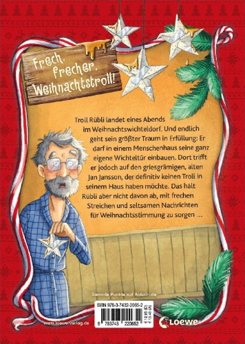Buchcover und Innenansicht für das Buch: Na toll, ein Weihnachtstroll (Band 1)