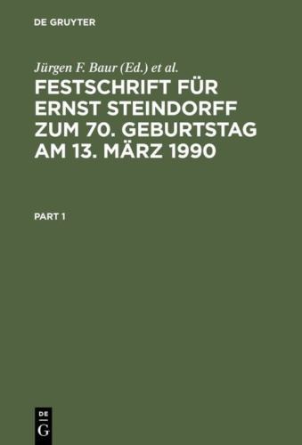 Buchcover und Innenansicht für das Buch: Festschrift für Ernst Steindorff zum 70. Geburtstag am 13. März 1990