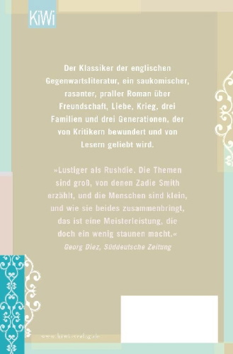 Buchcover und Innenansicht für das Buch: White Teeth