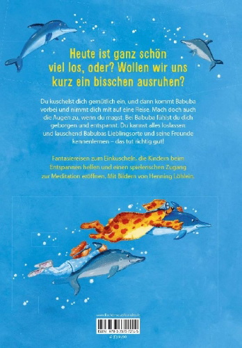 Buchcover und Innenansicht für das Buch: Kuschelzeit mit Babuba. Geschichten zum Ausruhen und Loslassen