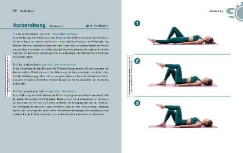 Buchcover und Innenansicht für das Buch: Express-Workouts - Pilates