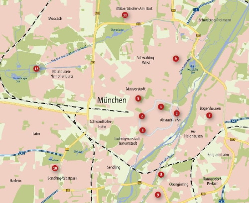 Buchcover und Innenansicht für das Buch: Zu Fuß durch München