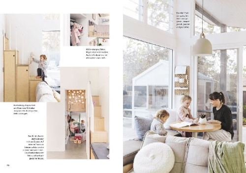 Buchcover und Innenansicht für das Buch: Tiny Homes: Wohnideen für kleine Räume