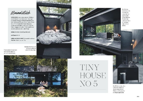 Buchcover und Innenansicht für das Buch: Tiny Homes: Wohnideen für kleine Räume