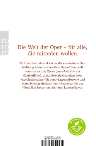 Buchcover und Innenansicht für das Buch: Der einzig wahre Opernführer