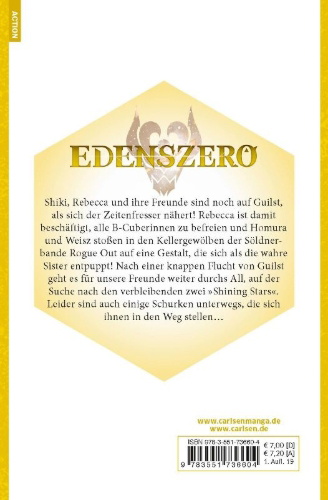 Buchcover und Innenansicht für das Buch: Edens Zero