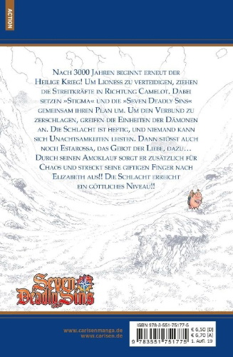 Buchcover und Innenansicht für das Buch: Nanatsu no Taizai