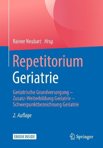 Buchcover und Innenansicht für das Buch: Repetitorium Geriatrie