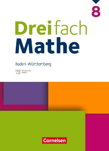 Buchcover und Innenansicht für das Buch: Dreifach Mathe 8. Schuljahr - Baden-Württemberg - Schulbuch