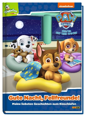 Buchcover und Innenansicht für das Buch: PAW Patrol: Gute Nacht, Fellfreunde!