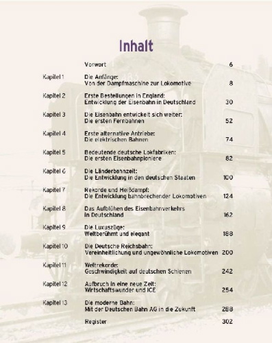 Buchcover und Innenansicht für das Buch: Die Deutsche Eisenbahn