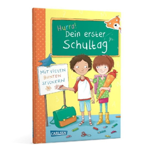 Buchcover und Innenansicht für das Buch: Schlau für die Schule: Hurra! Dein erster Schultag