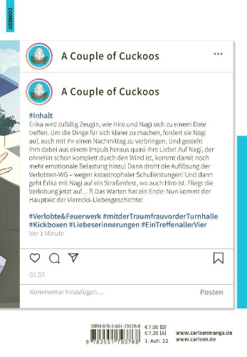 Buchcover und Innenansicht für das Buch: CUCKOO NO IINAZUKE