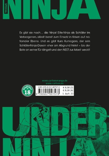 Buchcover und Innenansicht für das Buch: Under Ninja 1
