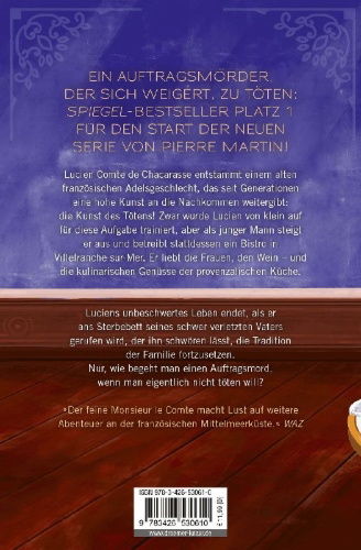 Buchcover und Innenansicht für das Buch: Monsieur le Comte und die Kunst des Tötens