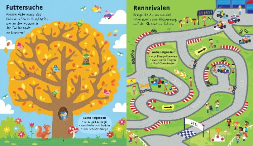 Buchcover und Innenansicht für das Buch: Mein erstes Labyrinthe-Buch