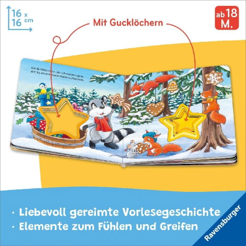 Buchcover und Innenansicht für das Buch: Frohe Weihnachten, liebe Tiere!