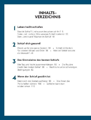 Buchcover und Innenansicht für das Buch: Das Besser-schlafen-Prinzip