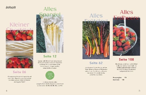 Buchcover und Innenansicht für das Buch: Spargel & Erdbeeren