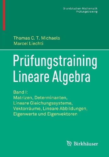 Buchcover und Innenansicht für das Buch: Prüfungstraining Lineare Algebra