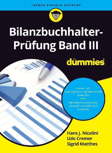 Buchcover und Innenansicht für das Buch: Bilanzbuchhalter-Prüfung Band III für Dummies