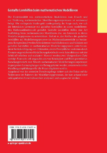 Buchcover und Innenansicht für das Buch: Gestufte Lernhilfen beim mathematischen Modellieren