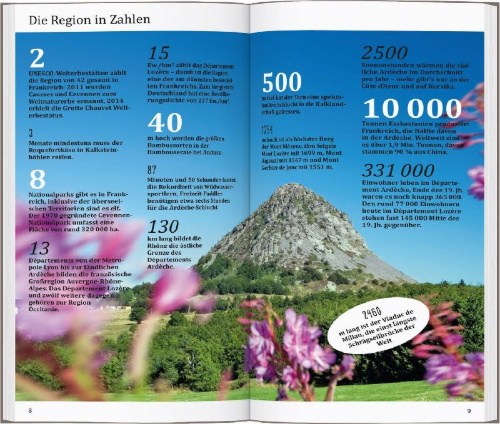 Buchcover und Innenansicht für das Buch: DUMONT direkt Reiseführer Ardeche, Tarn und Cevennen