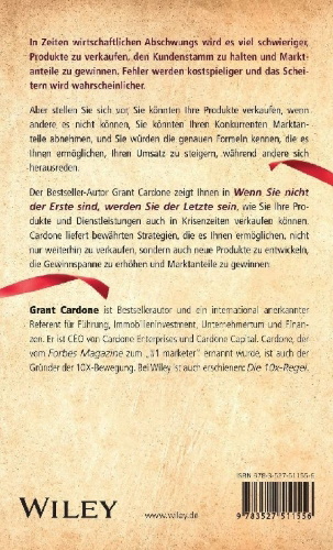 Buchcover und Innenansicht für das Buch: Wenn Sie nicht der Erste sind, werden Sie der Letzte sein