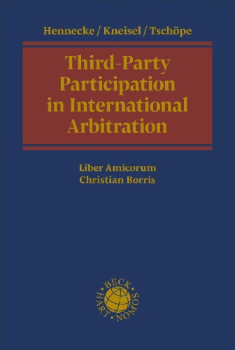 Buchcover und Innenansicht für das Buch: Third-Party Participation in International Arbitration
