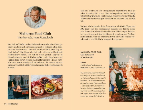 Buchcover und Innenansicht für das Buch: Essen, Trinken, Erleben - Mallorca