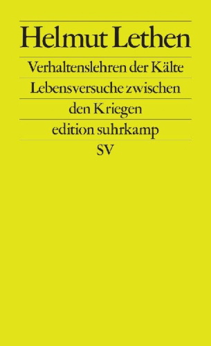 Buchcover und Innenansicht für das Buch: Verhaltenslehren der Kälte