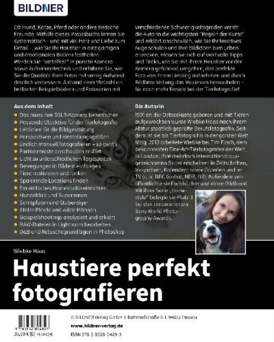 Buchcover und Innenansicht für das Buch: Haustiere perfekt fotografieren