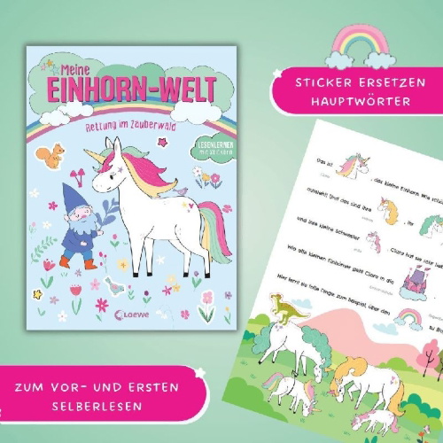 Buchcover und Innenansicht für das Buch: J'aime les licornes - La licorne timide