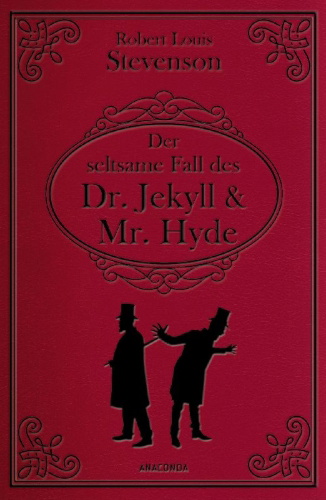 Buchcover und Innenansicht für das Buch: Der seltsame Fall des Dr. Jekyll und Mr. Hyde. Gebunden in Cabra-Leder