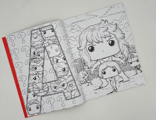 Buchcover und Innenansicht für das Buch: Marvel: The Official Avengers Funko POP! Coloring Book