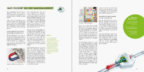 Buchcover und Innenansicht für das Buch: GraviTrax. Das Buch für Fans und Profis
