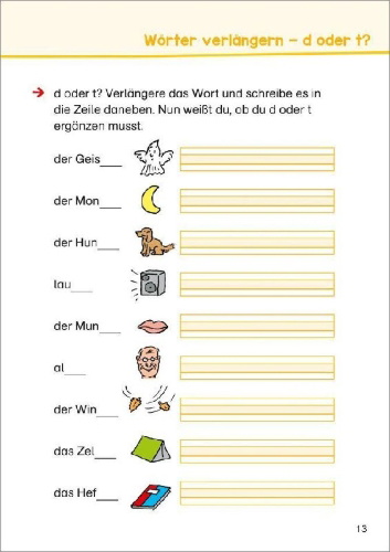 Buchcover und Innenansicht für das Buch: Deutsch üben 2. Klasse