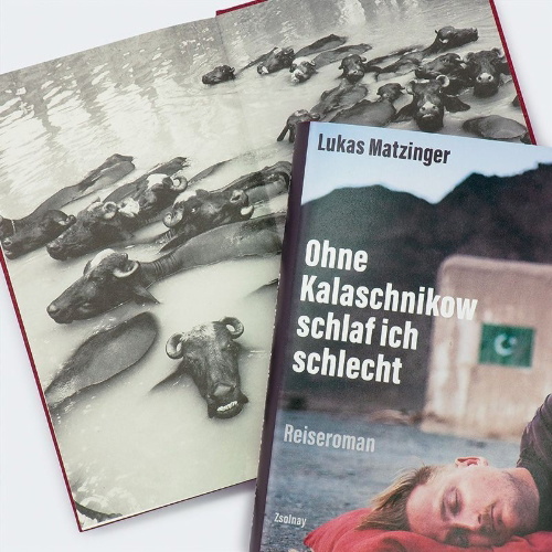 Buchcover und Innenansicht für das Buch: Ohne Kalaschnikow schlaf ich schlecht