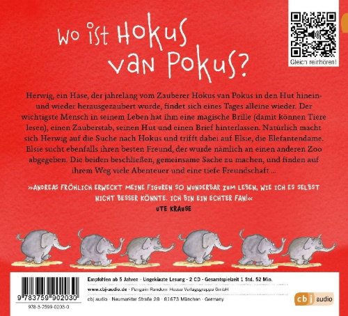 Buchcover und Innenansicht für das Buch: Herwig und Elsie - Wo ist der große Zauberer?